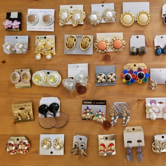 Assorted clip on earrings (please read description for purchase details) - Picture 1 of 2